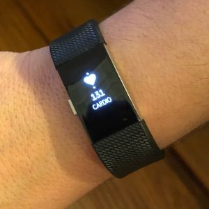 Fitbit Charge 2, Large Black Band - EUC